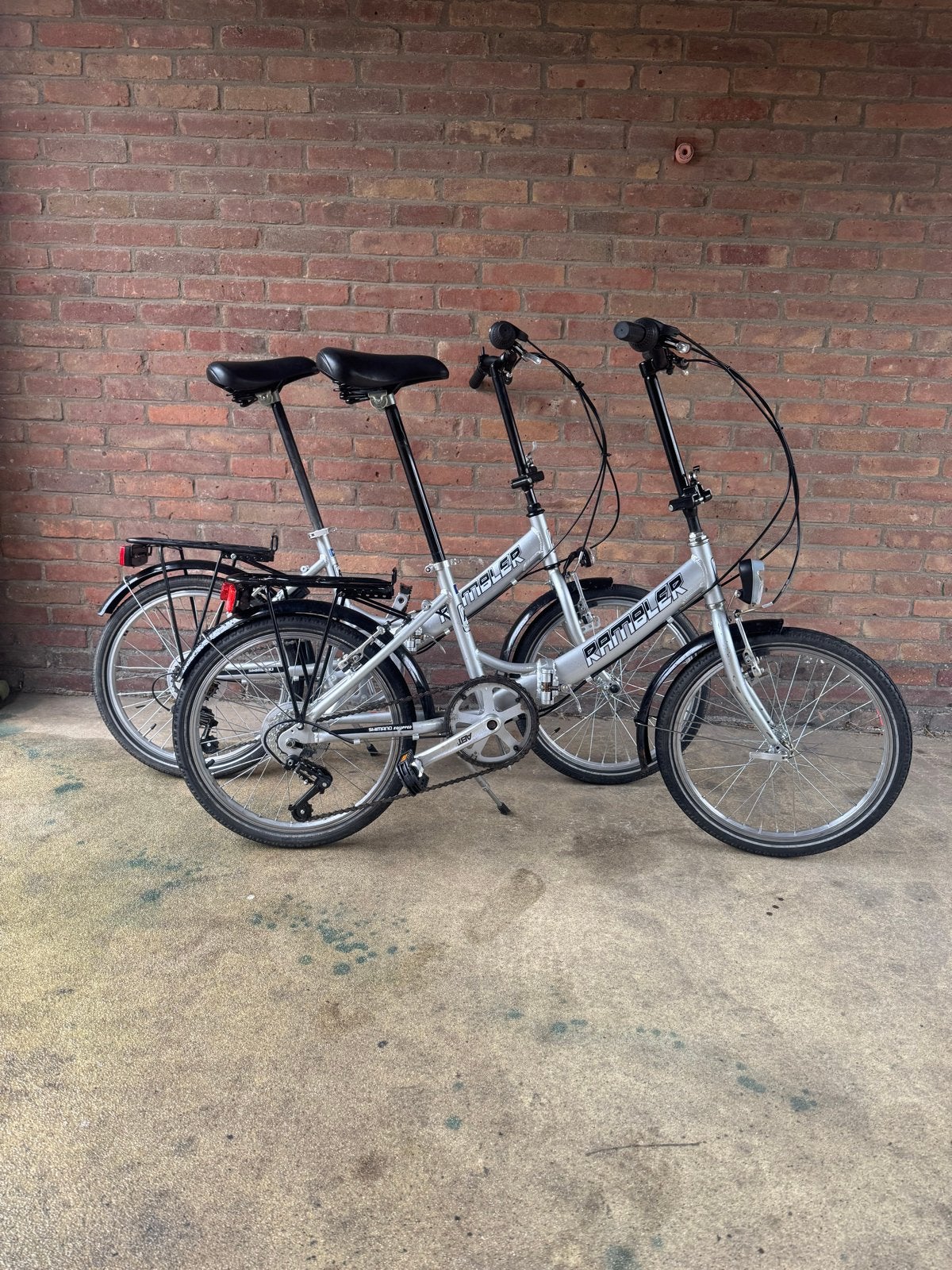 2 zilveren Rambler vouwfietsen, Fietsen en Brommers, 20 inch of meer, Gebruikt, Totaal opvouwbaar, Ophalen