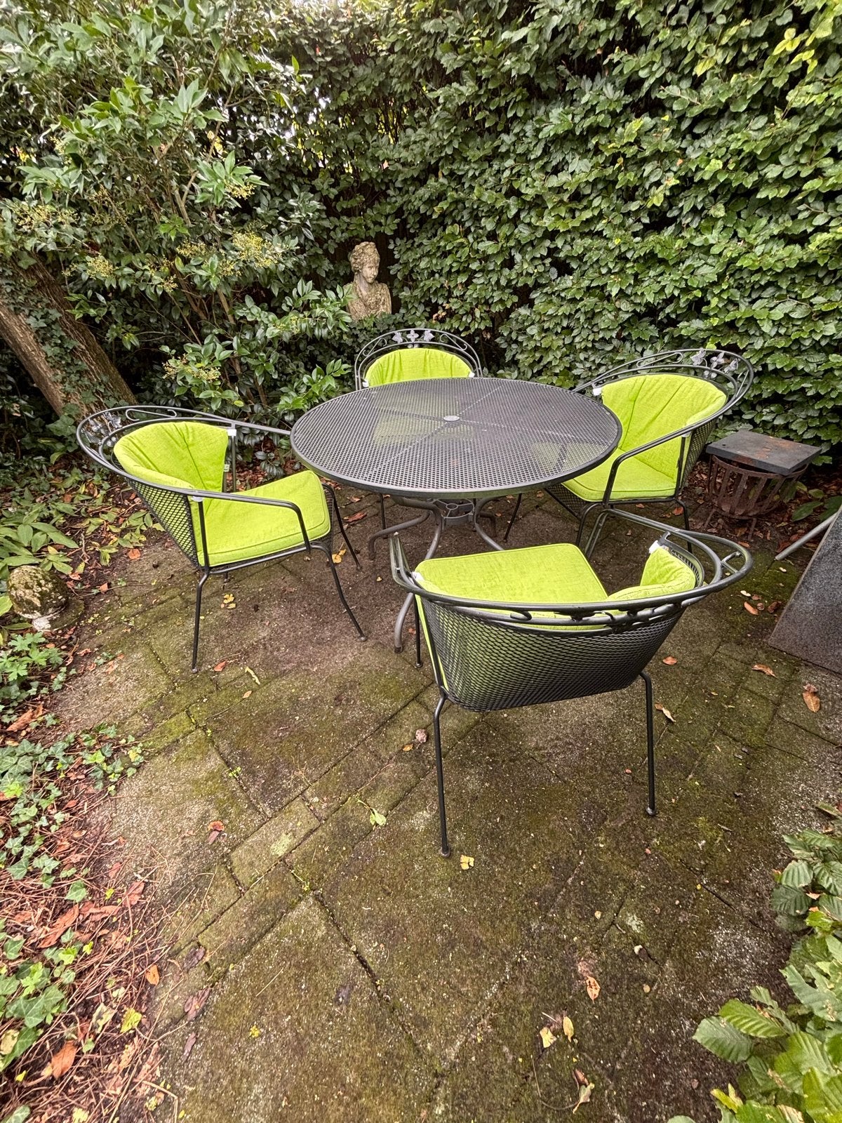 Royal Garden Elégance Tuinset met 4 stoelen en hocker, Gebruikt, Eettafel, Ophalen of Verzenden, Overige materialen