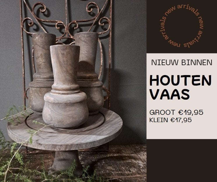 driftwood grijs sober grey regaal pot koffieplateau vaas, Ophalen of Verzenden, Nieuw