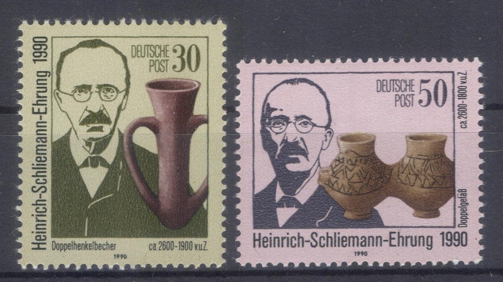 DDR Deutsche Post (3) - 3364 en 3365 - Heinrich Schliemann, Verzenden, DDR, Postfris