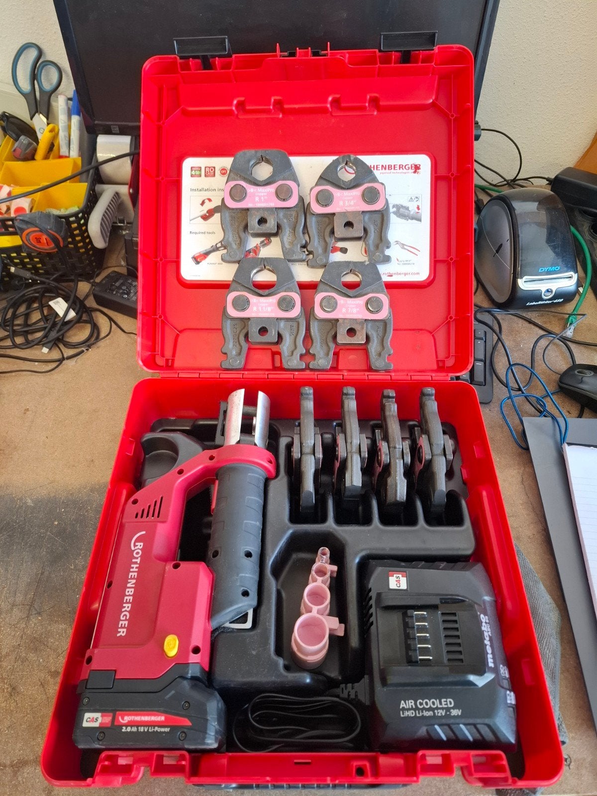 Rothenberger persbekken set 1/4" - 1 1/8" (weinig gebruikt), Ophalen of Verzenden, Zo goed als nieuw, Overige typen, Overige merken