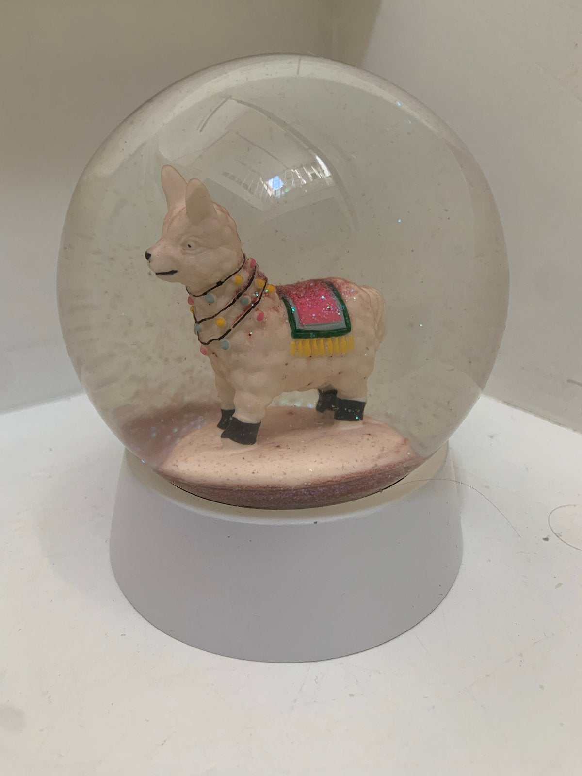 Leuke sneeuwbol met lama - decoratie, Ophalen, Gebruikt, Meerkleurig, Overige stijlen