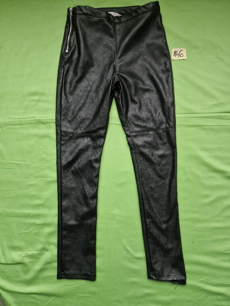 H&M leren broek maat 146, Broek, Meisje, H&M, Ophalen of Verzenden