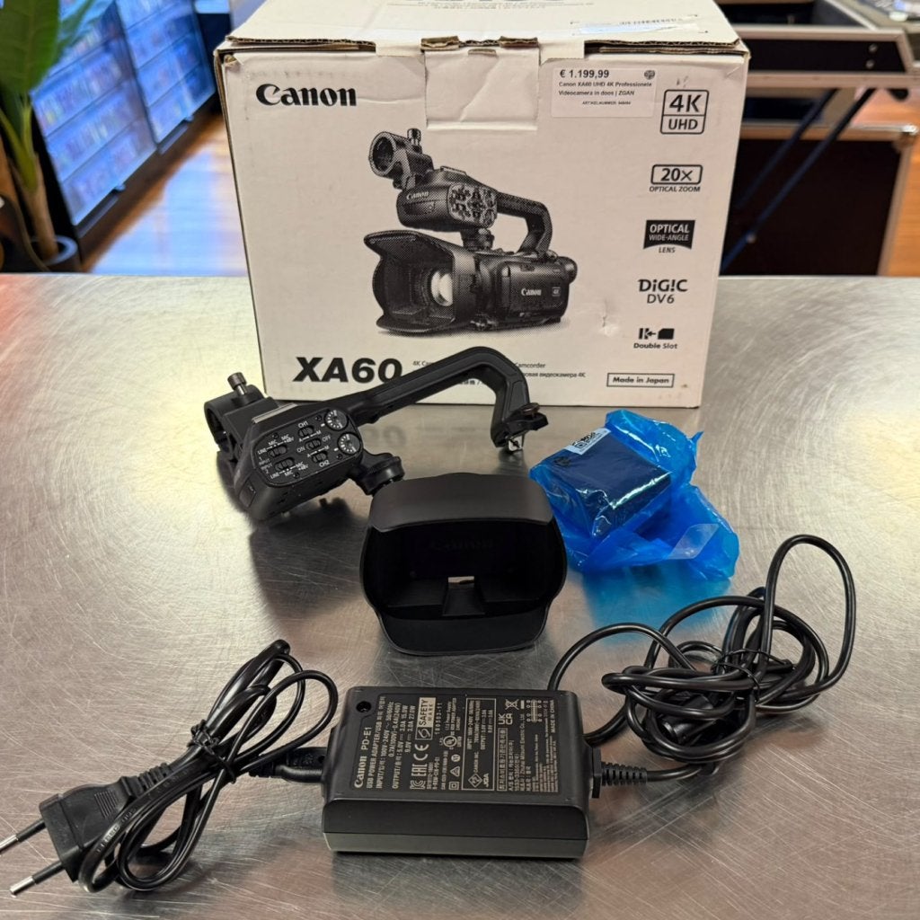 Canon XA60 UHD 4K Professionele Videocamera in doos | ZGAN, Canon, Zo goed als nieuw, Support@canon.com, 30-2, Shimomaruko 3-chome, Ohta-ku
Tokyo 146-8501
Japan
