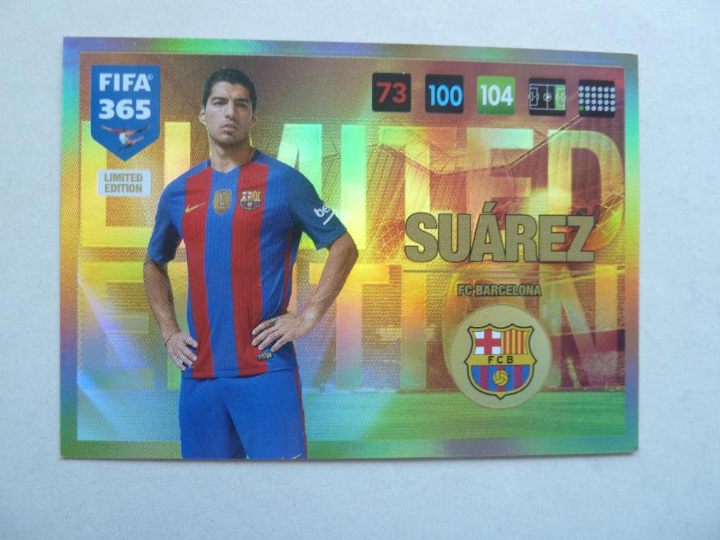 Fifa 365  Limited Edition card. Suarez. Barcelona, Ophalen of Verzenden, Zo goed als nieuw, Buitenlandse clubs, Overige typen