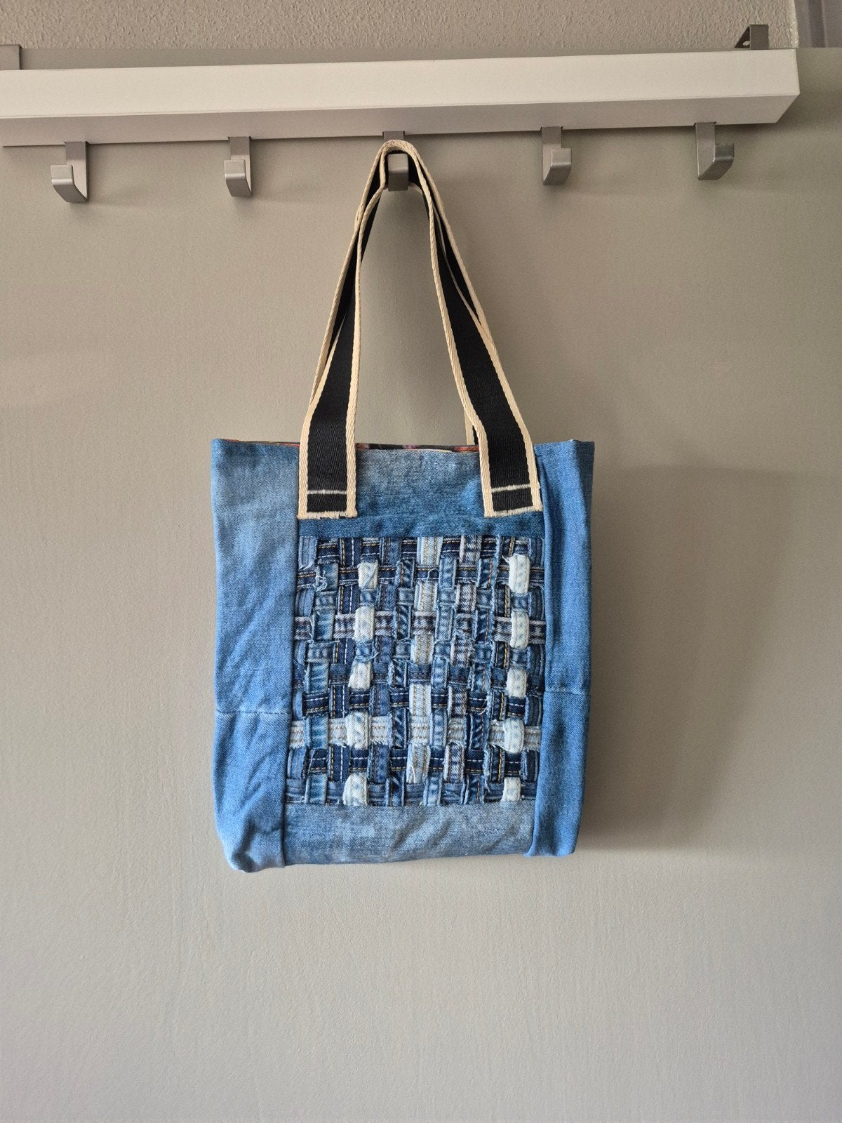Nieuwe, zelfgemaakte denim shopper tas, Sieraden, Tassen en Uiterlijk, Tassen | Damestassen, Ophalen of Verzenden