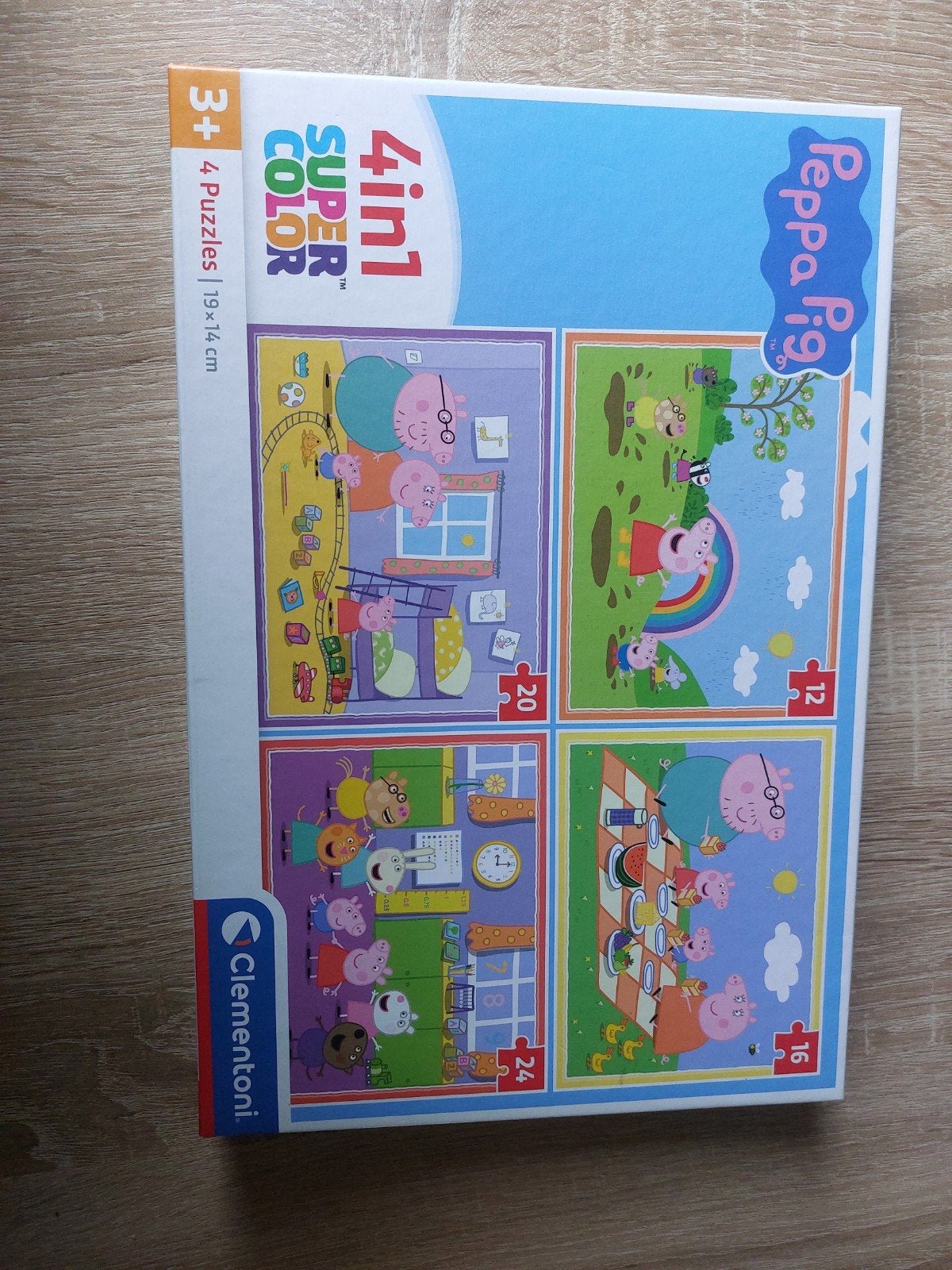 4 in 1 peppa pig puzzels van clementoni, Ophalen of Verzenden, 10 tot 50 stukjes, 2 tot 4 jaar