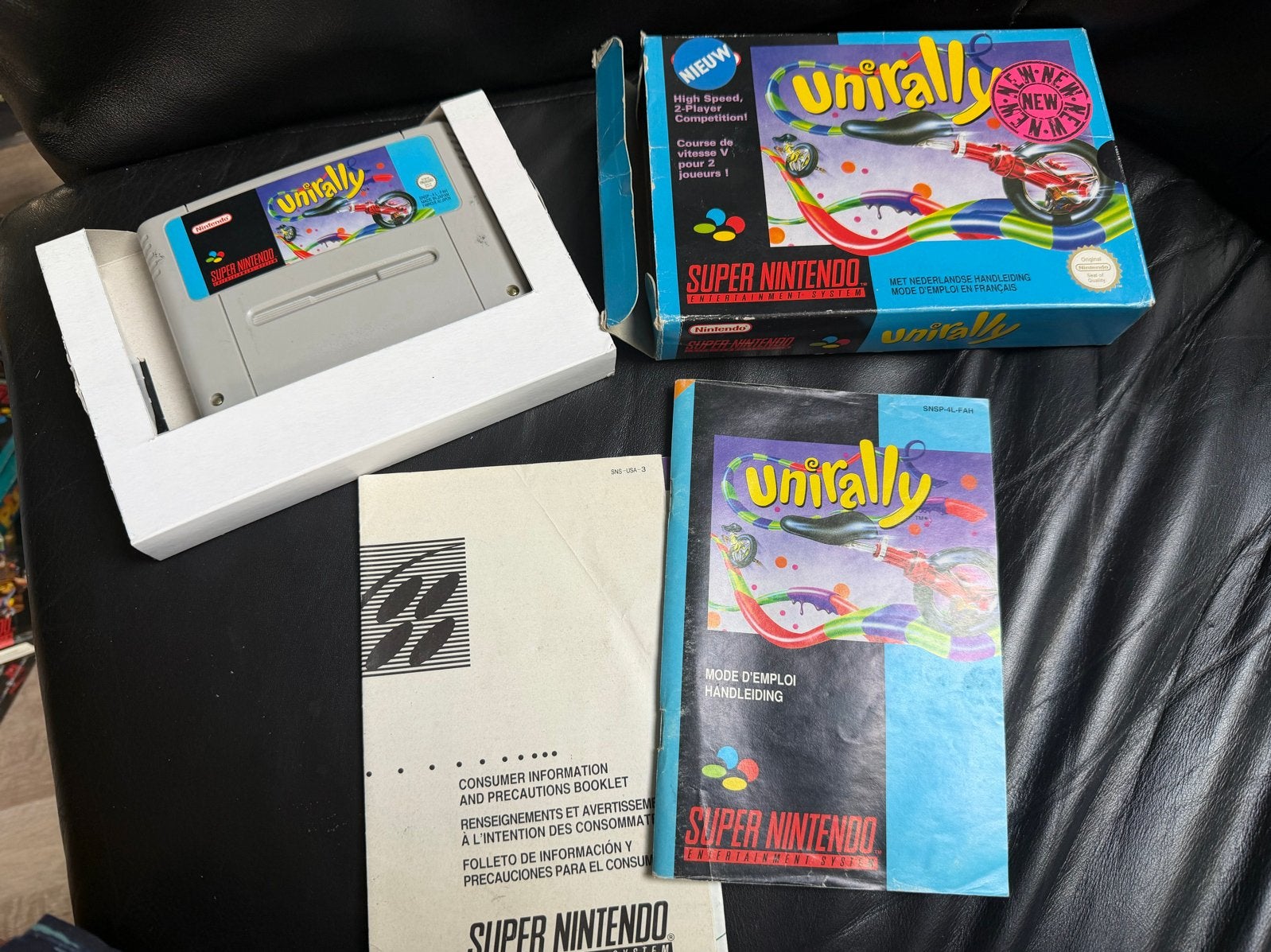 Unirally Super Nintendo (SNES) - Compleet met doos en boekje, Spelcomputers en Games, Racen en Vliegen, 2 spelers, Eén computer