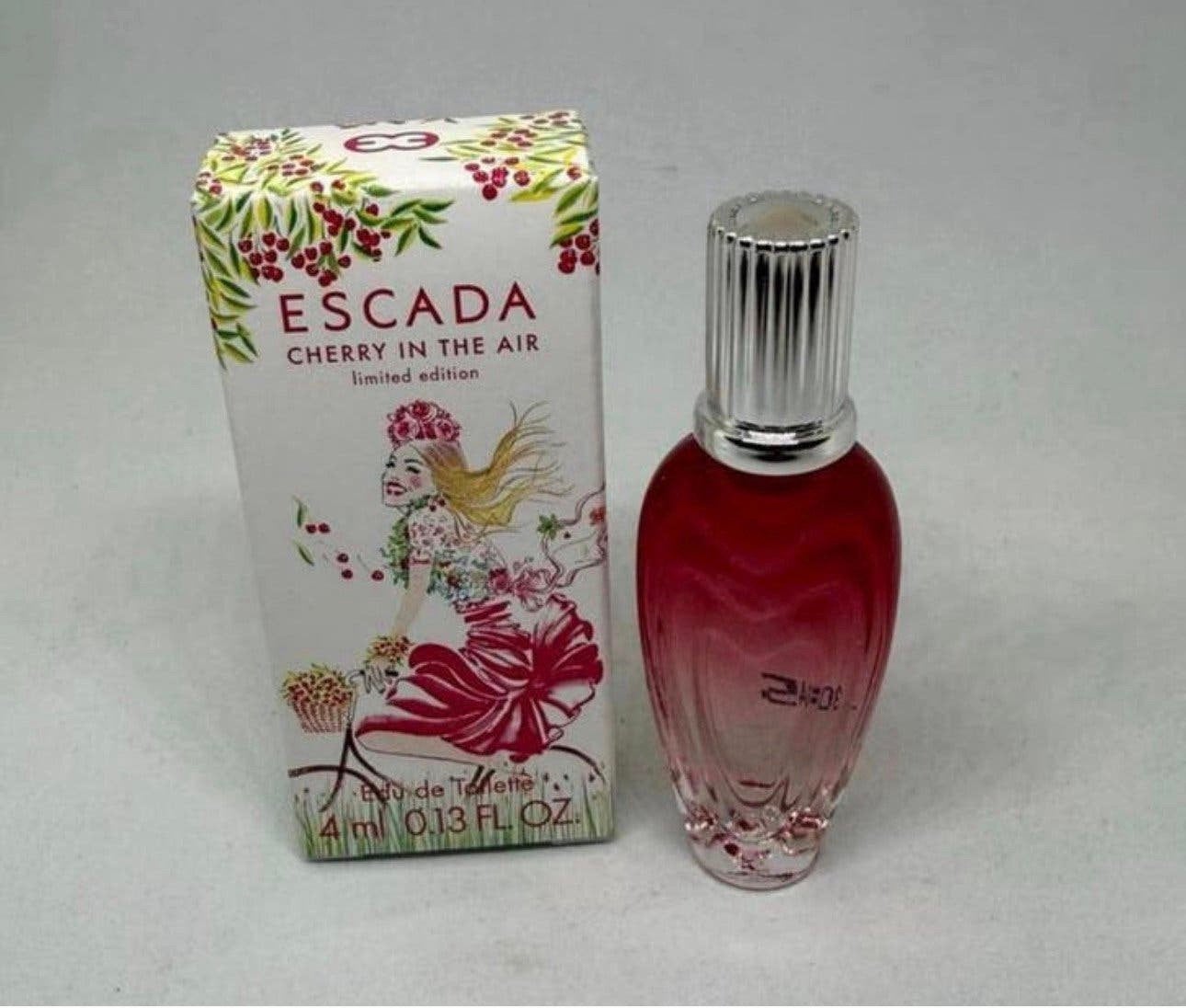 Parfum miniatuur Cherry in the Air Escada 4 ml edt, Ophalen of Verzenden, Nieuw, Miniatuur, Gevuld