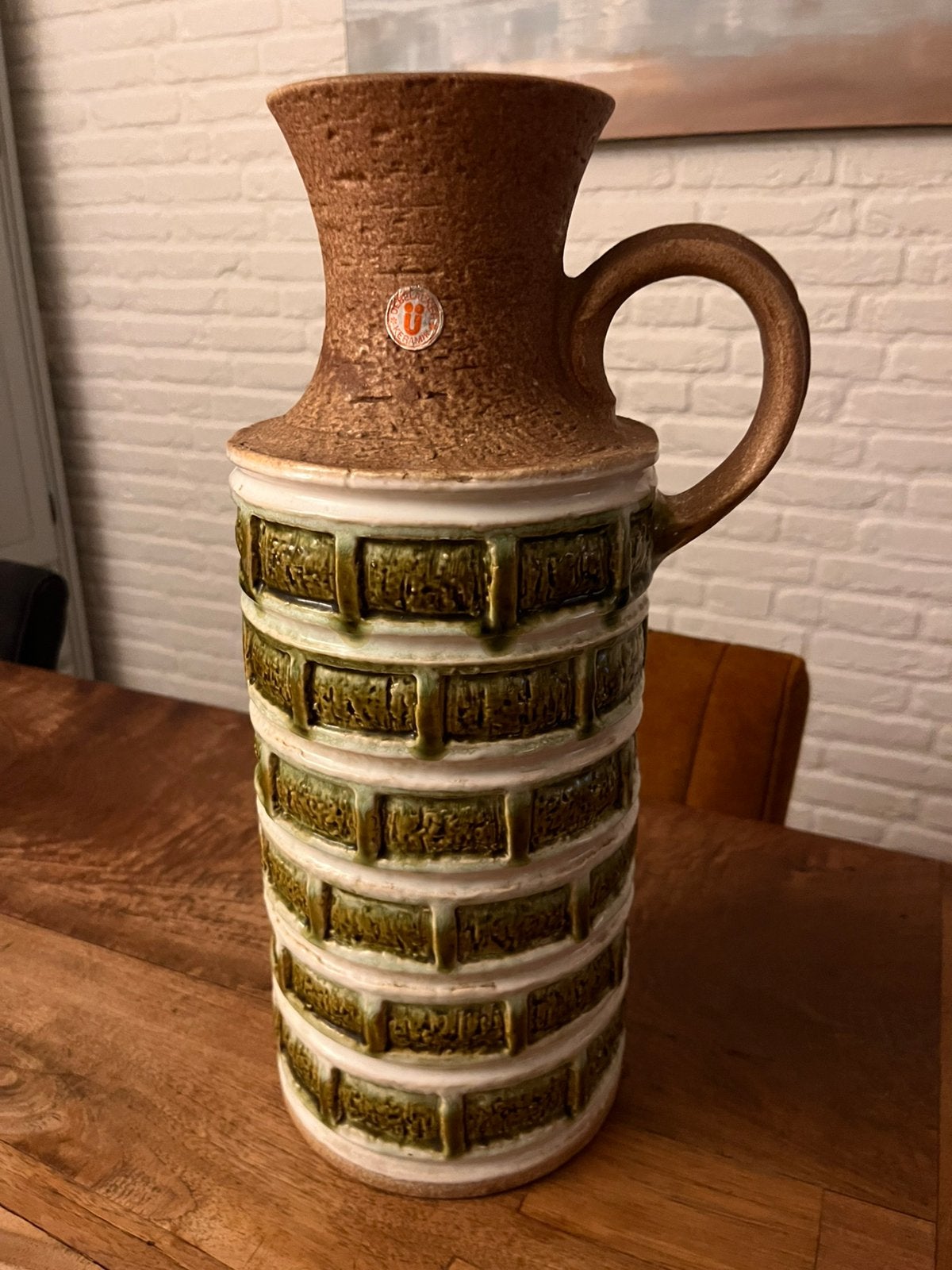 vintage vloervaas Ü keramik, Ophalen of Verzenden