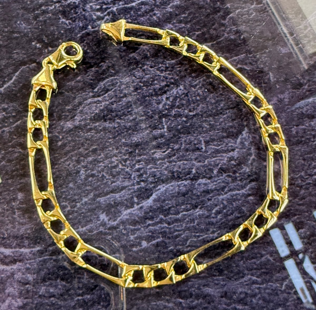 Prachtige 14k gouden massieve FIGARO armband, Ophalen of Verzenden, Nieuw, Goud, Goud