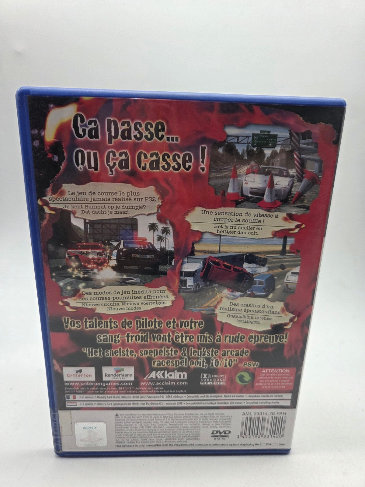 Burnout 2: Point of Impact - PlayStation 2 (PS2), Gebruikt, 1 speler, Racen en Vliegen, Ophalen of Verzenden