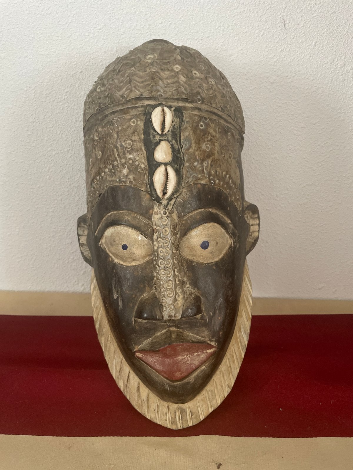 Uniek handgemaakt masker uit Ghana, 35 cm hoog, Ophalen of Verzenden