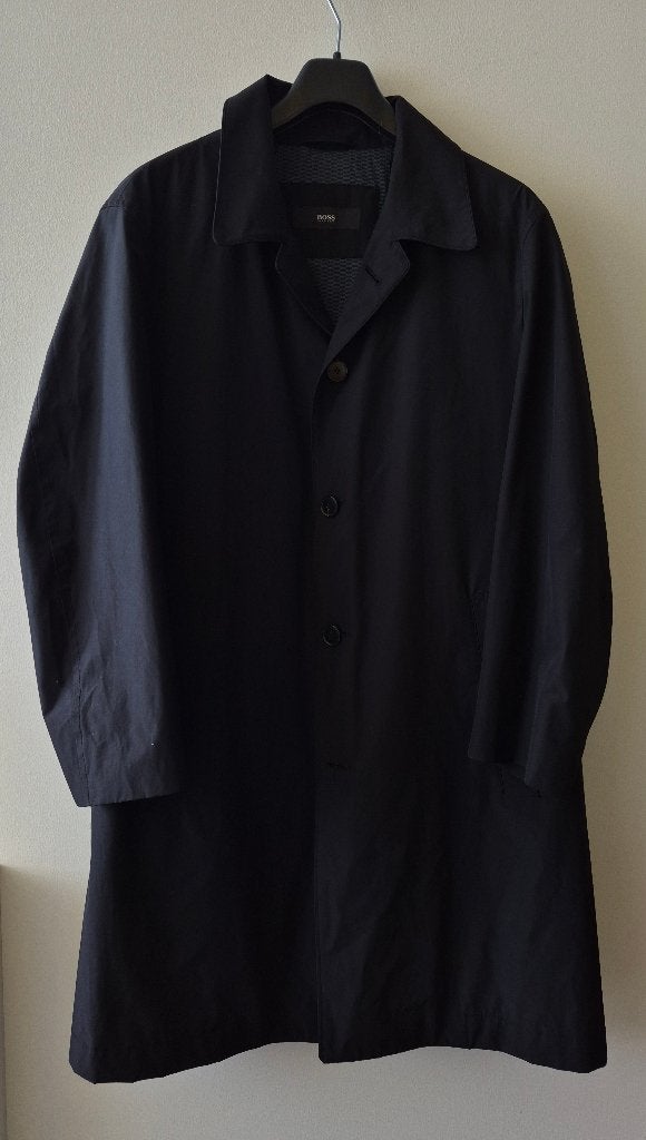 Jas 1 Hugo Boss heren overjas / Mac Coat, Ophalen of Verzenden, Zo goed als nieuw, Maat 48/50 (M), Zwart