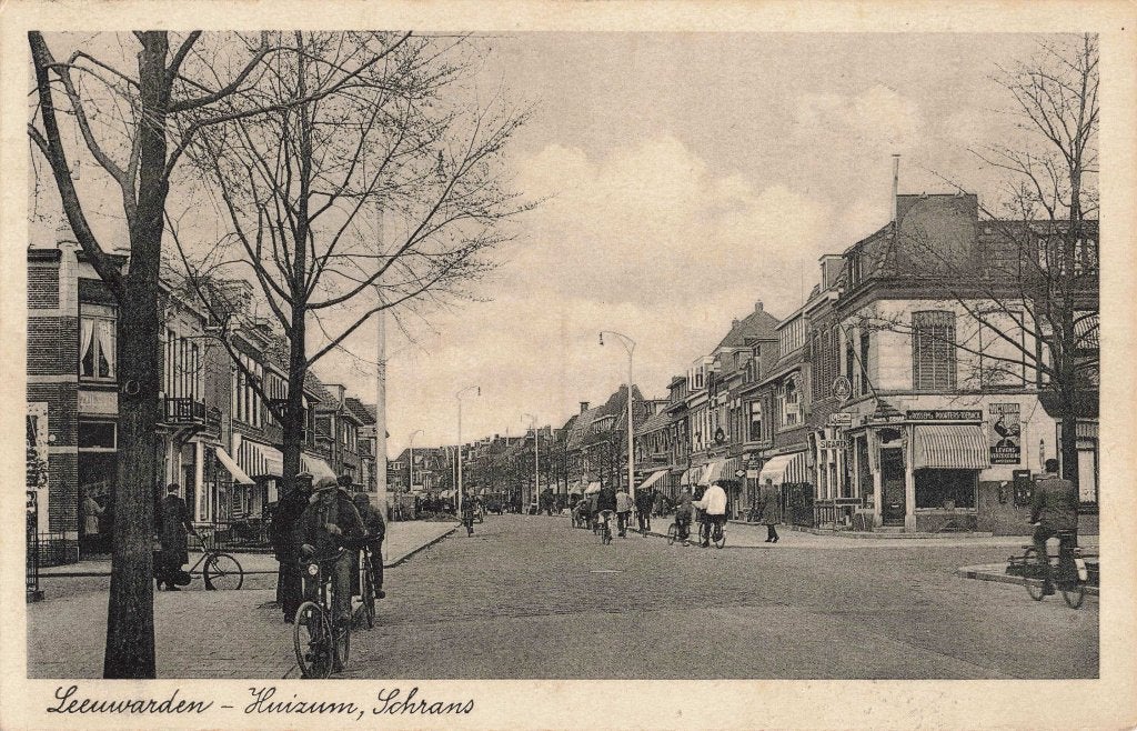 Leeuwarden Huizum Schrans B3600, Ophalen, 1920 tot 1940, Ongelopen, Friesland