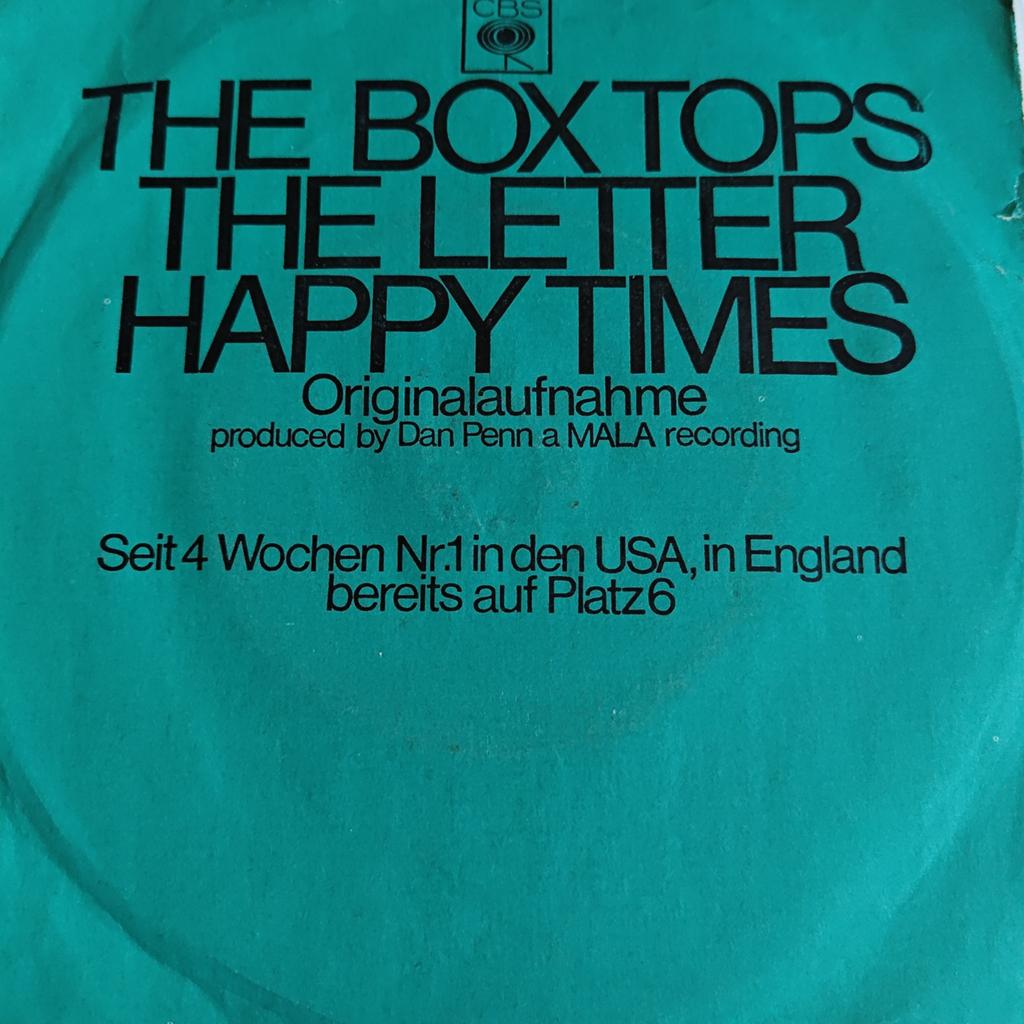 The Box Tops - The Letter / Happy Times (Single), Cd's en Dvd's, Vinyl Singles, Ophalen of Verzenden, 1960 - 1969, Gebruikt, 7 inch