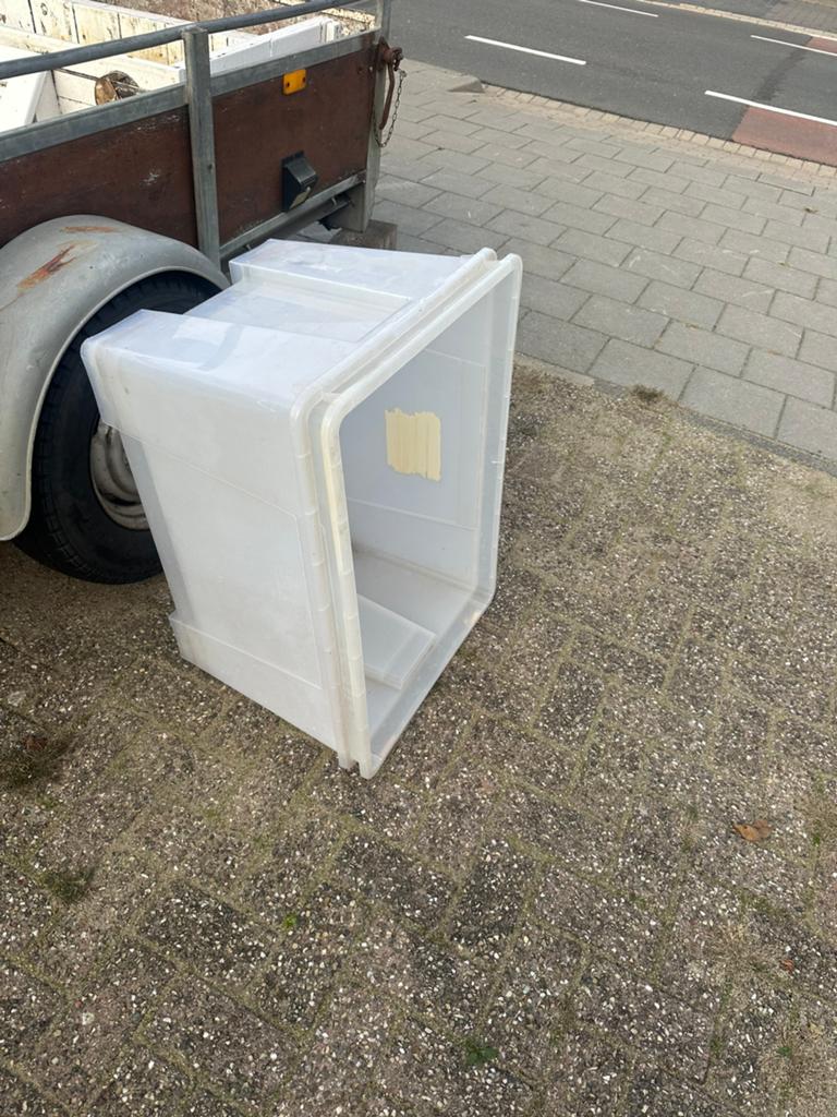 Grote IKEA SAMLA kist (130L) zonder deksel, Ophalen, Kunststof, Gebruikt, 50 tot 100 cm