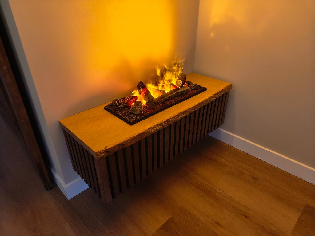 Dimplex Cassette 600 sfeerhaard inclusief zwevend meubel, Ophalen, Zo goed als nieuw, Hangende haard, Elektrische haard