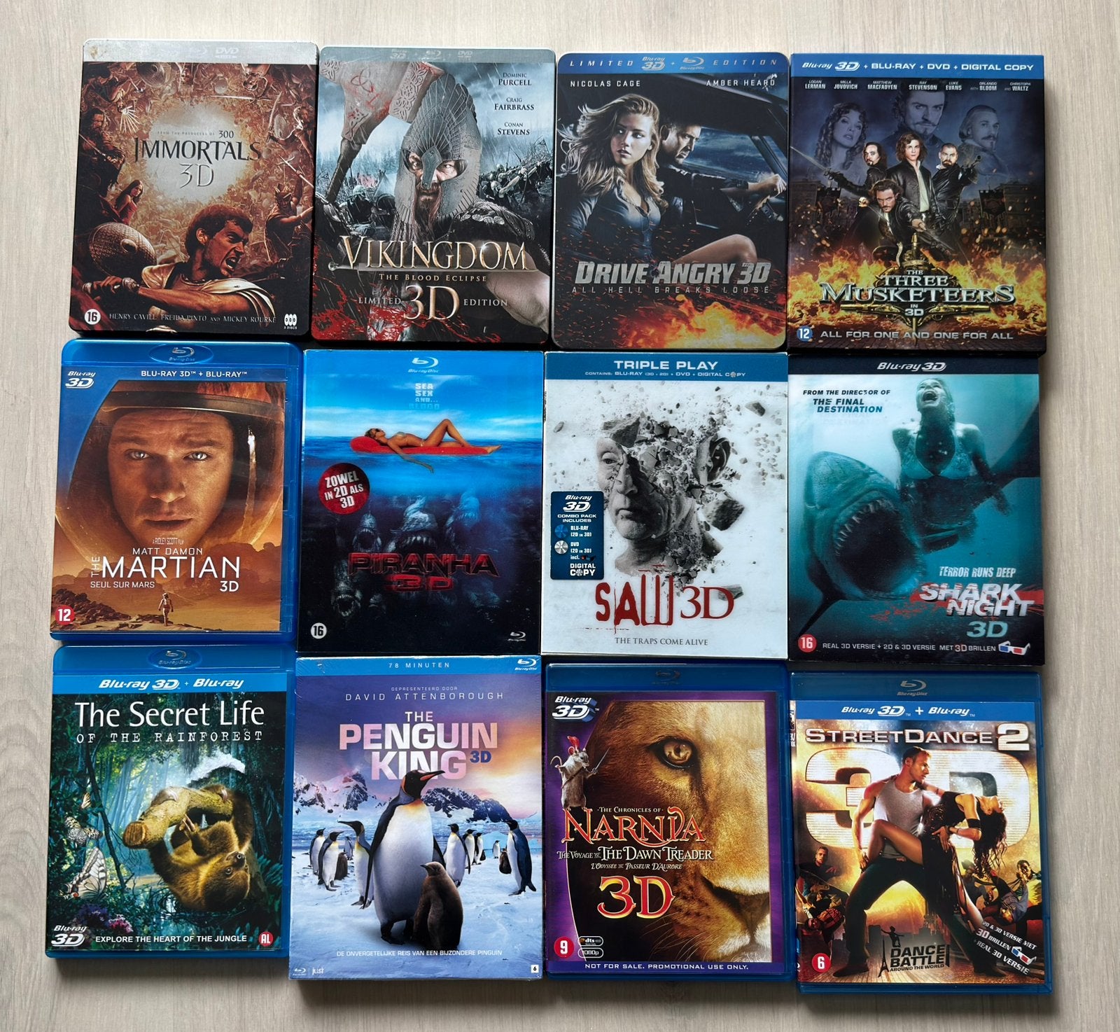 Blu Ray | Collectie van 12x 3D Blu-ray’s voor €45 | Nieuw, Ophalen, Gebruikt, 3D Blu-ray