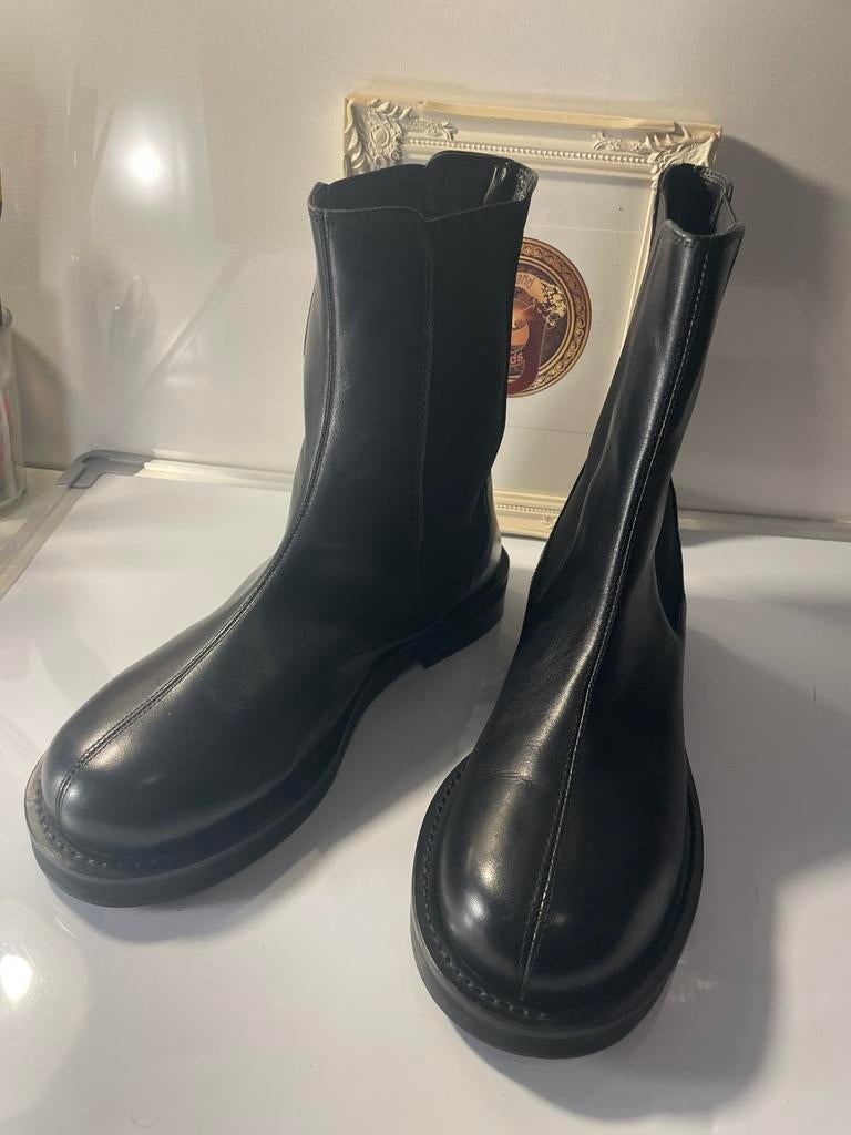 Topshop New zwarte leren chukka boots EU 40, Zwart, Lage of Enkellaarzen, Nieuw, Ophalen of Verzenden