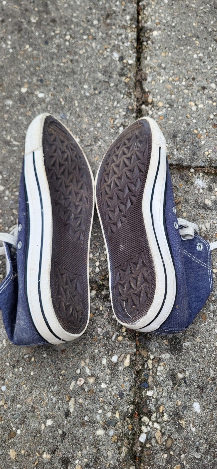 Blauwe hoge sneakers, maat 43, Blauw, Ophalen of Verzenden, Gedragen, Sneakers of Gympen