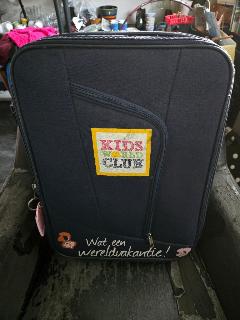 Trolley/koffer van KidsWorldClub L48xB36XD20-25 cm, 40 tot 60 cm, 30 cm of meer, Gebruikt, Blauw