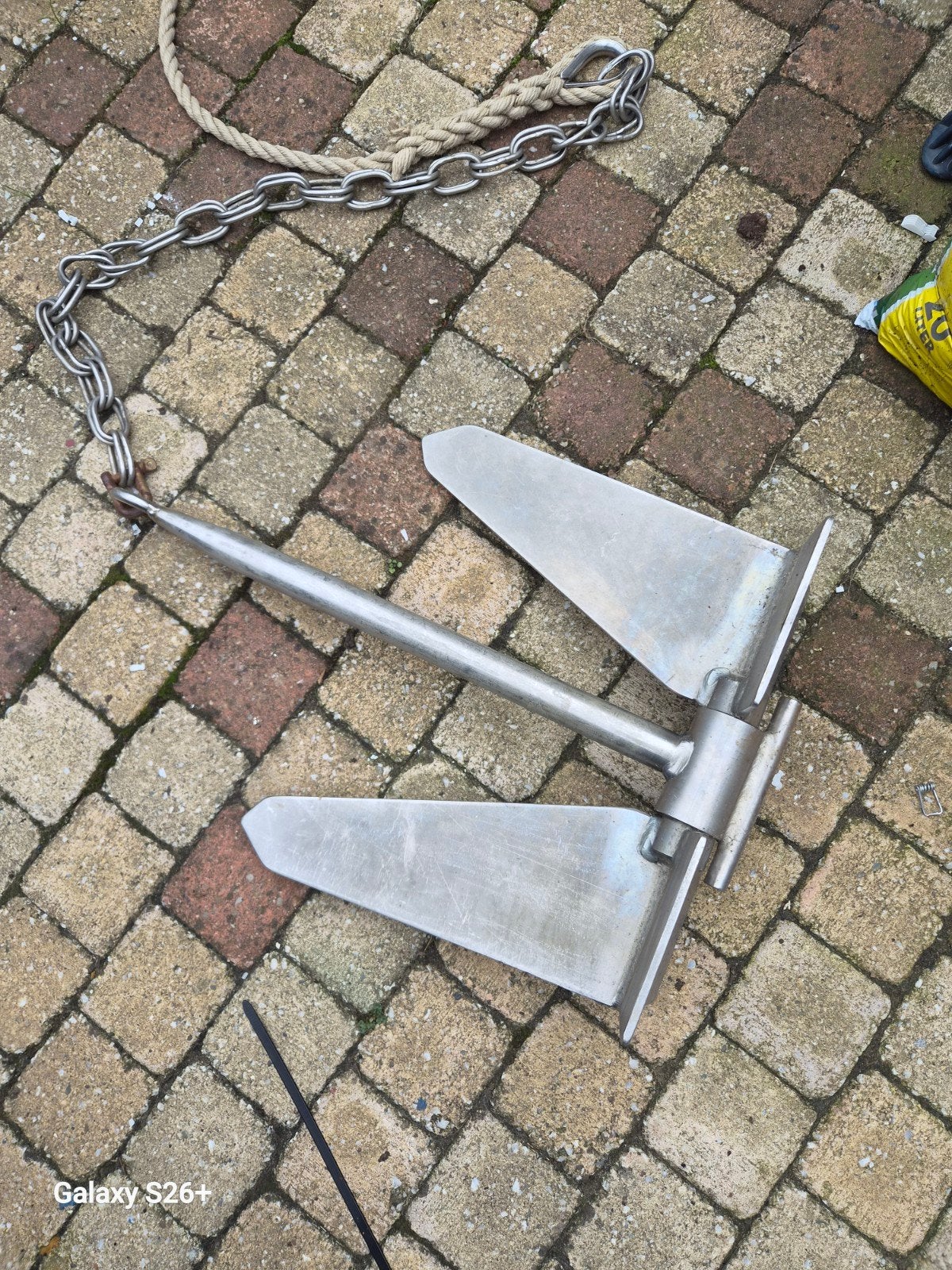 Te koop Delta anker met ketting en lijn, Watersport en Boten, Ophalen, Gebruikt, Overige typen