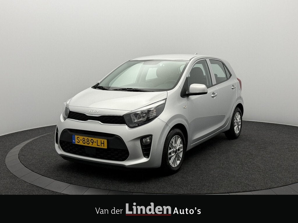Kia Picanto 1.0 DPi DynamicLine | Camera | Cruise | Carplay&, Stof, Gebruikt, 4 stoelen, Origineel Nederlands