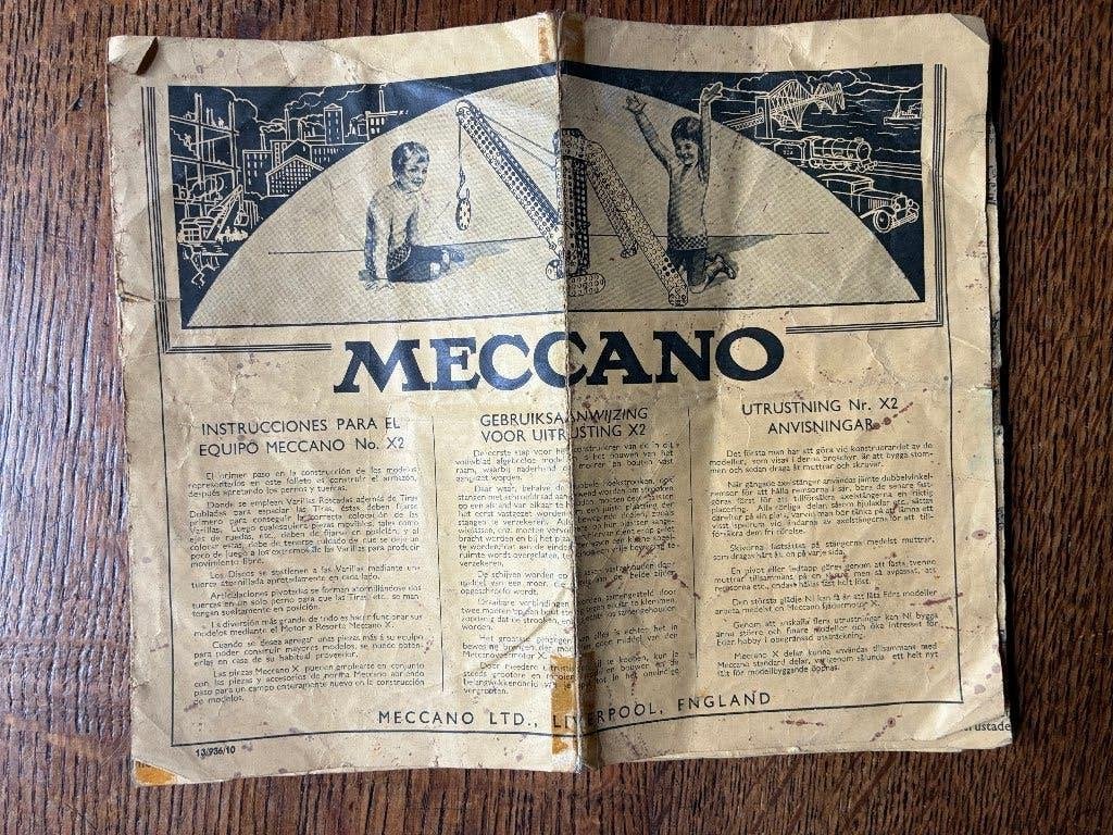 Vintage antiek Meccano gebruiksaanwijzing voorbeelden, Ophalen of Verzenden