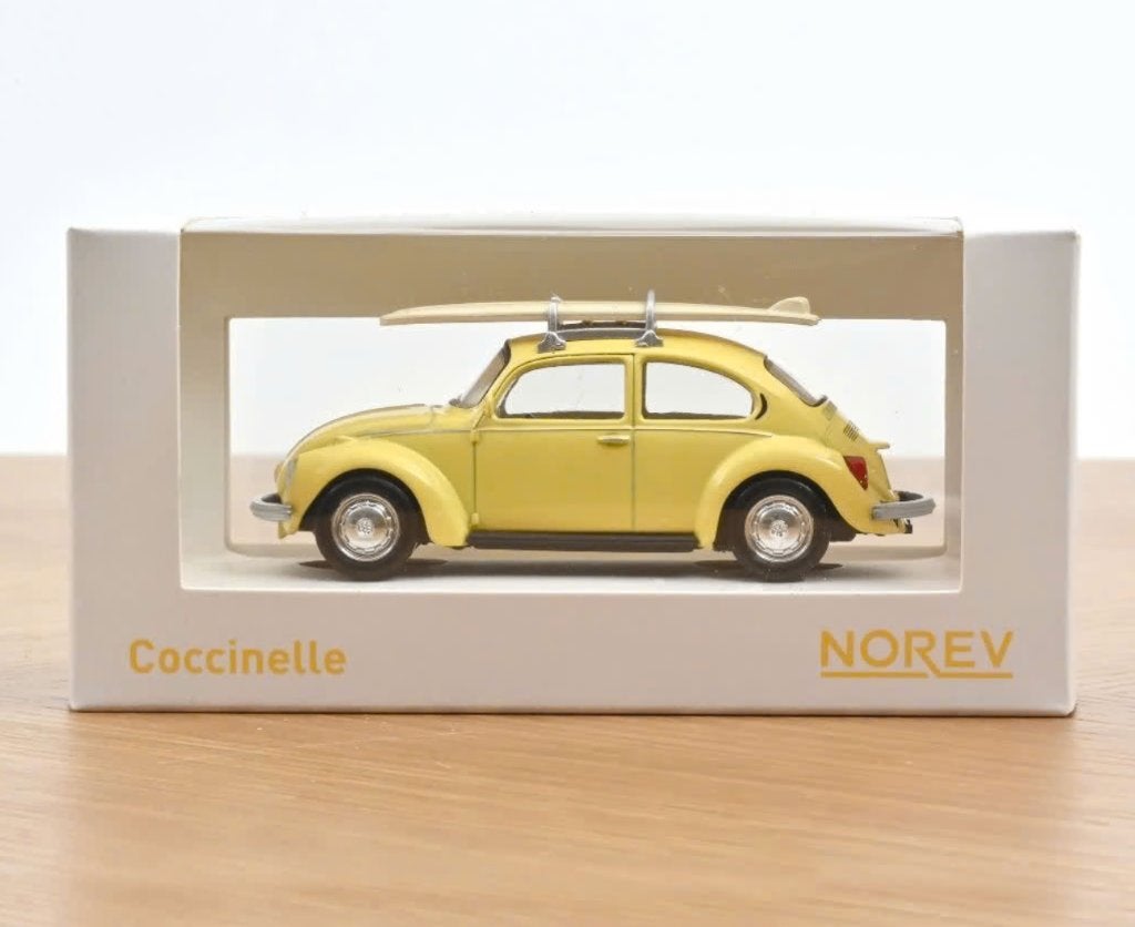 VW Kever 1303 1973 Geel Surfboards jet-car 1/43 NOREV 841007, Verzenden, Nieuw, Auto, Norev