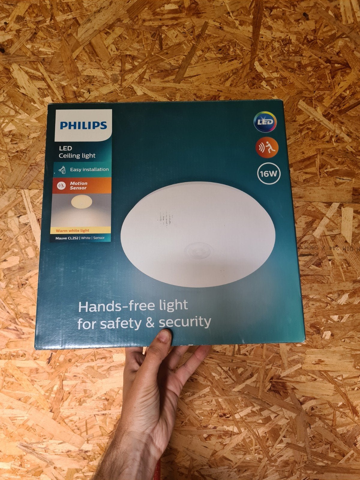 Philips Mauve CL252 LED Plafondlamp met Sensor, Huis en Inrichting, Lampen | Plafondlampen, Kunststof, Modern, Nieuw, Ophalen of Verzenden