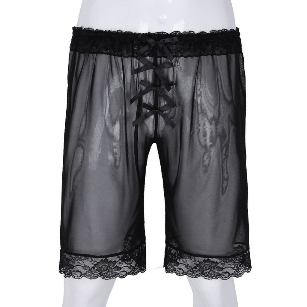 Zwarte kanten sissy boxer, Kleding | Heren, Verzenden, Zwart, Boxer