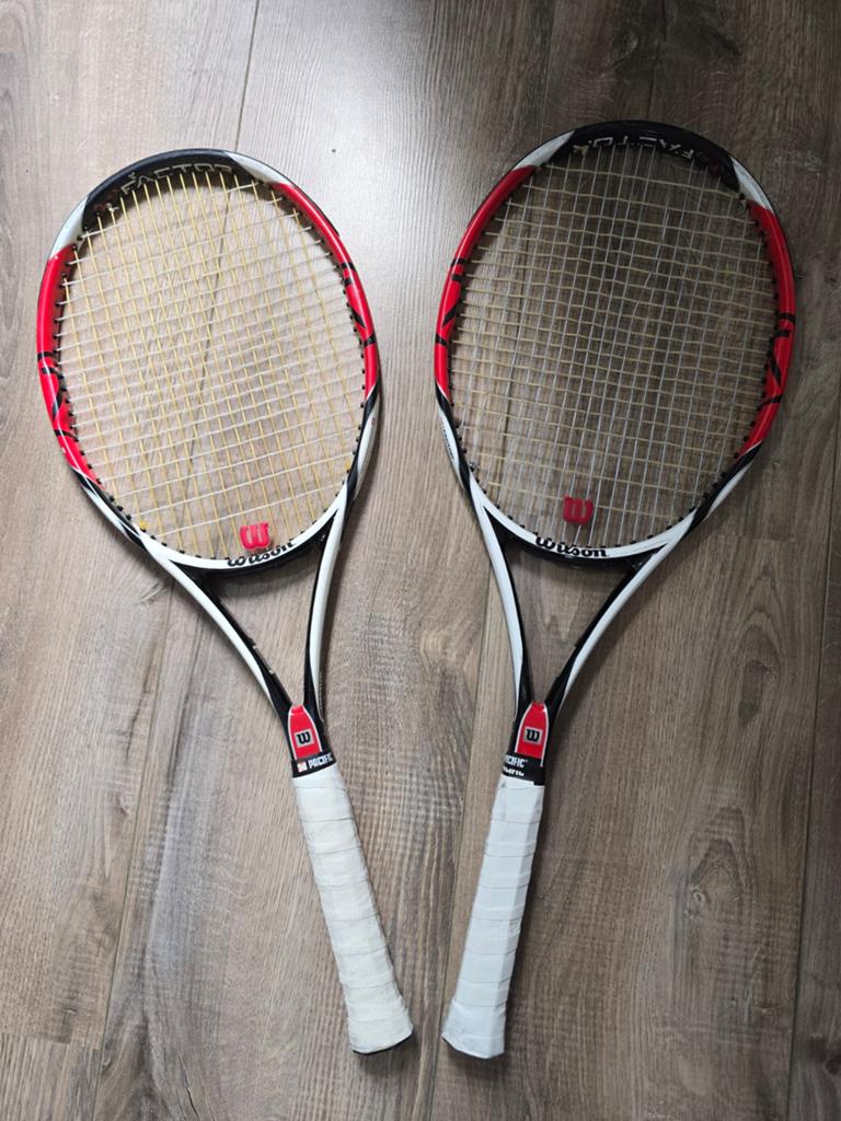 2x Wilson K Factor K Six-One 95 tennisrackets L4, Sport en Fitness, Tennis, Gebruikt, L4, Ophalen of Verzenden, Wilson