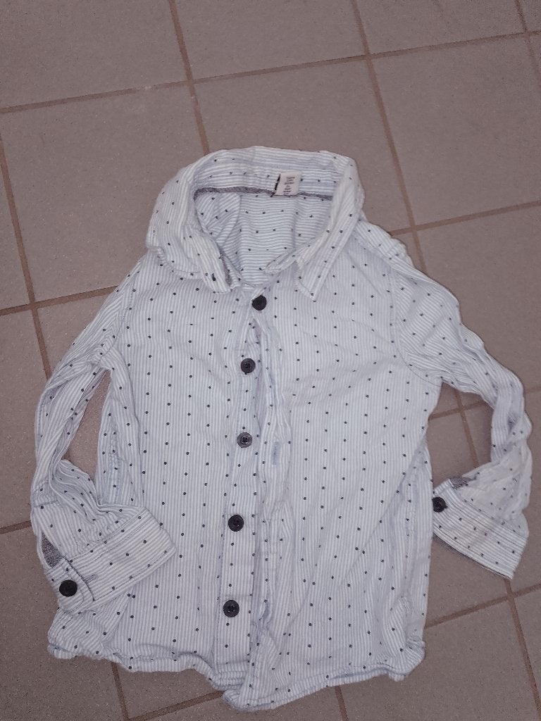 Nette Lichtblauwe Jongensblouse Maat 92 - dopodopo baby, Gebruikt, Overhemd of Blouse, Ophalen of Verzenden, Jongen