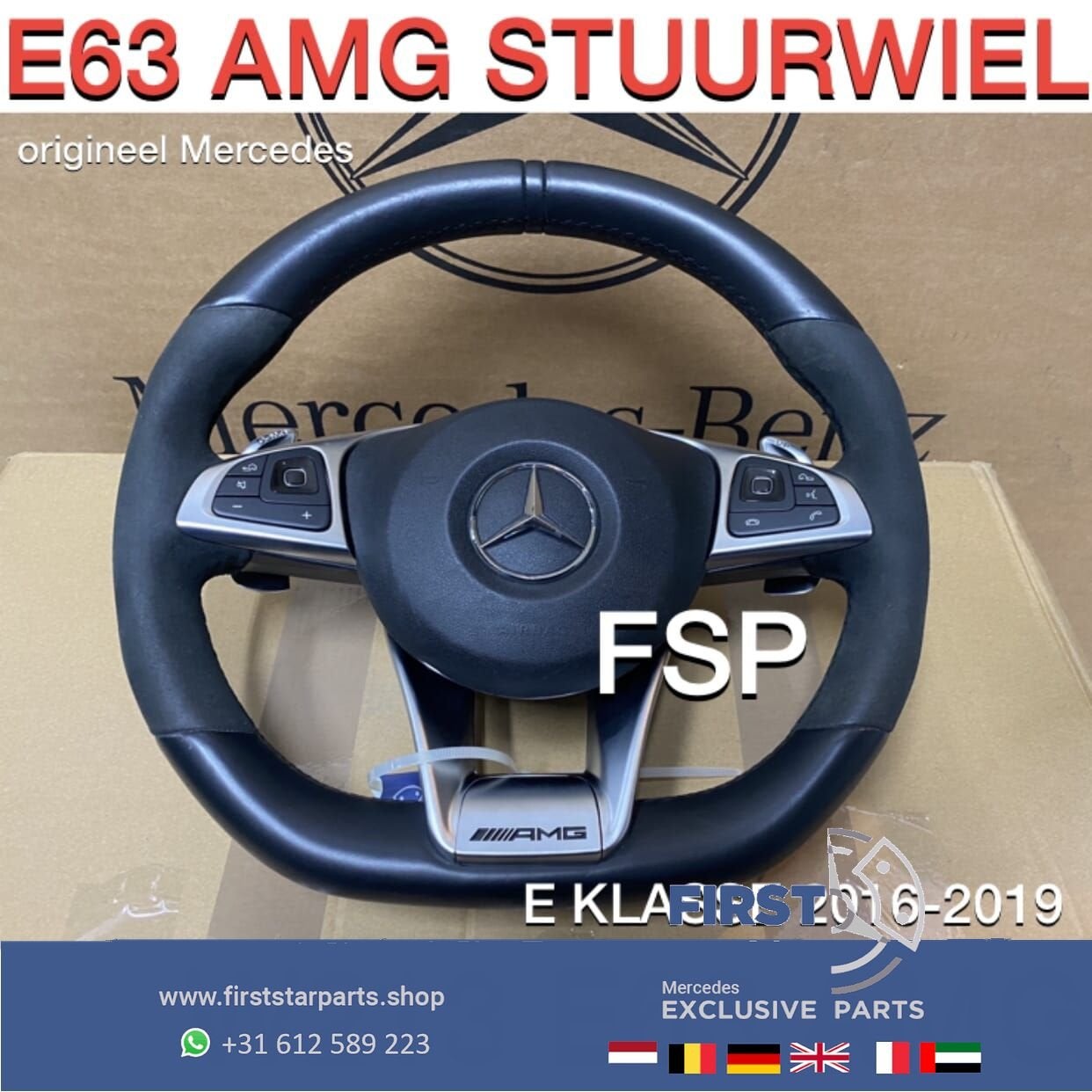 W213 E63 AMG STUUR Mercedes E KLASSE 2016-2019 ORIGINEEL + A, Gebruikt, -, Ophalen of Verzenden, -