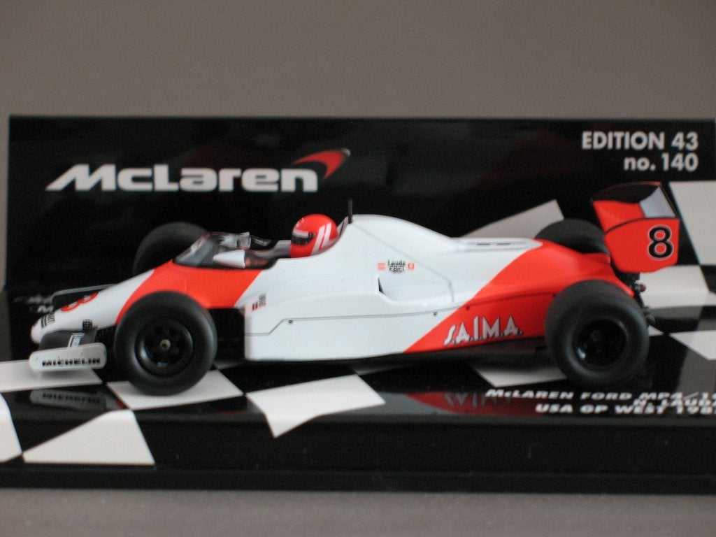 Minichamps F1 McLaren Ford MP4/1C USA GP west 1983, Hobby en Vrije tijd, Modelauto's | 1:43, Ophalen of Verzenden, Nieuw, Auto