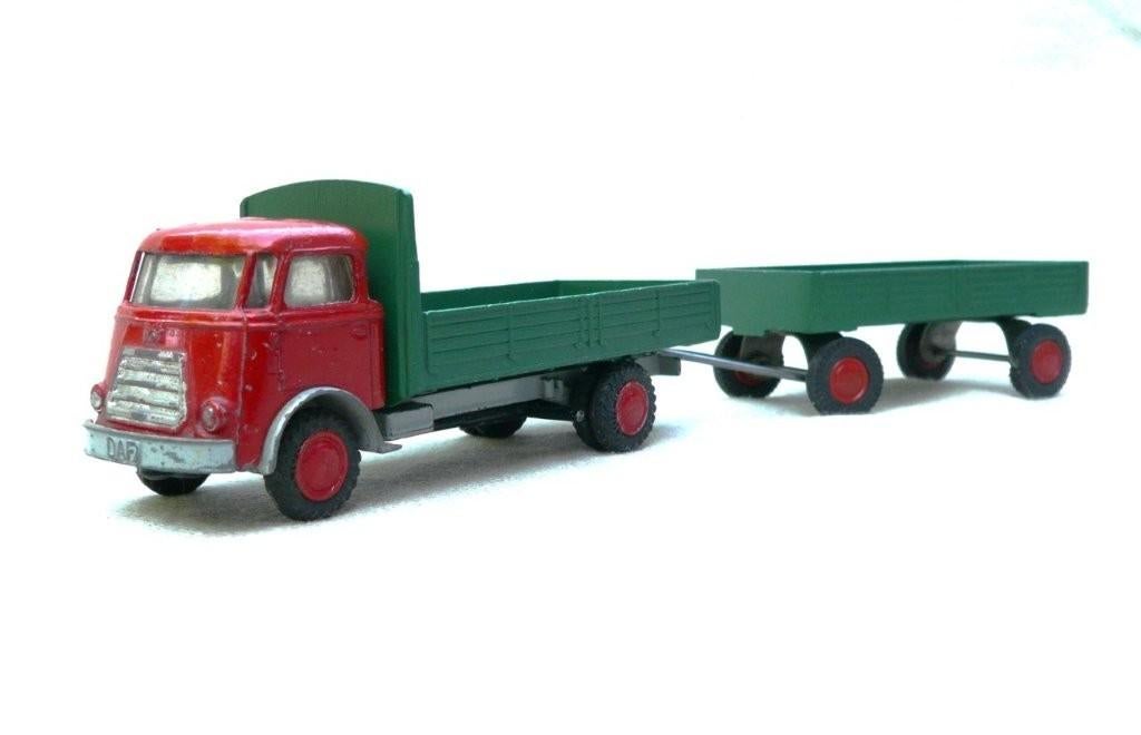 Lion Daf 1300 type 2 bakwagen - aanhanger. 1959., Ophalen of Verzenden, Gebruikt, Bus of Vrachtwagen, Lion Toys