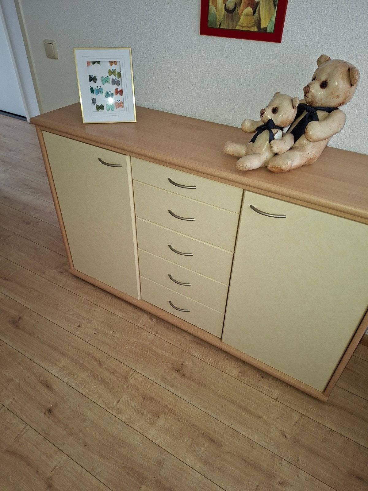 Dressoir 86x140x38 cm, Gebruikt, 5 laden of meer, 100 tot 150 cm, 25 tot 50 cm