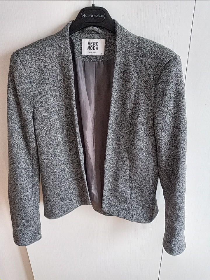 38 leuk openvallend jasje grijs/off white gemeleerd Vera Mod, Maat 38/40 (M), Vera Moda, Ophalen of Verzenden, Zo goed als nieuw