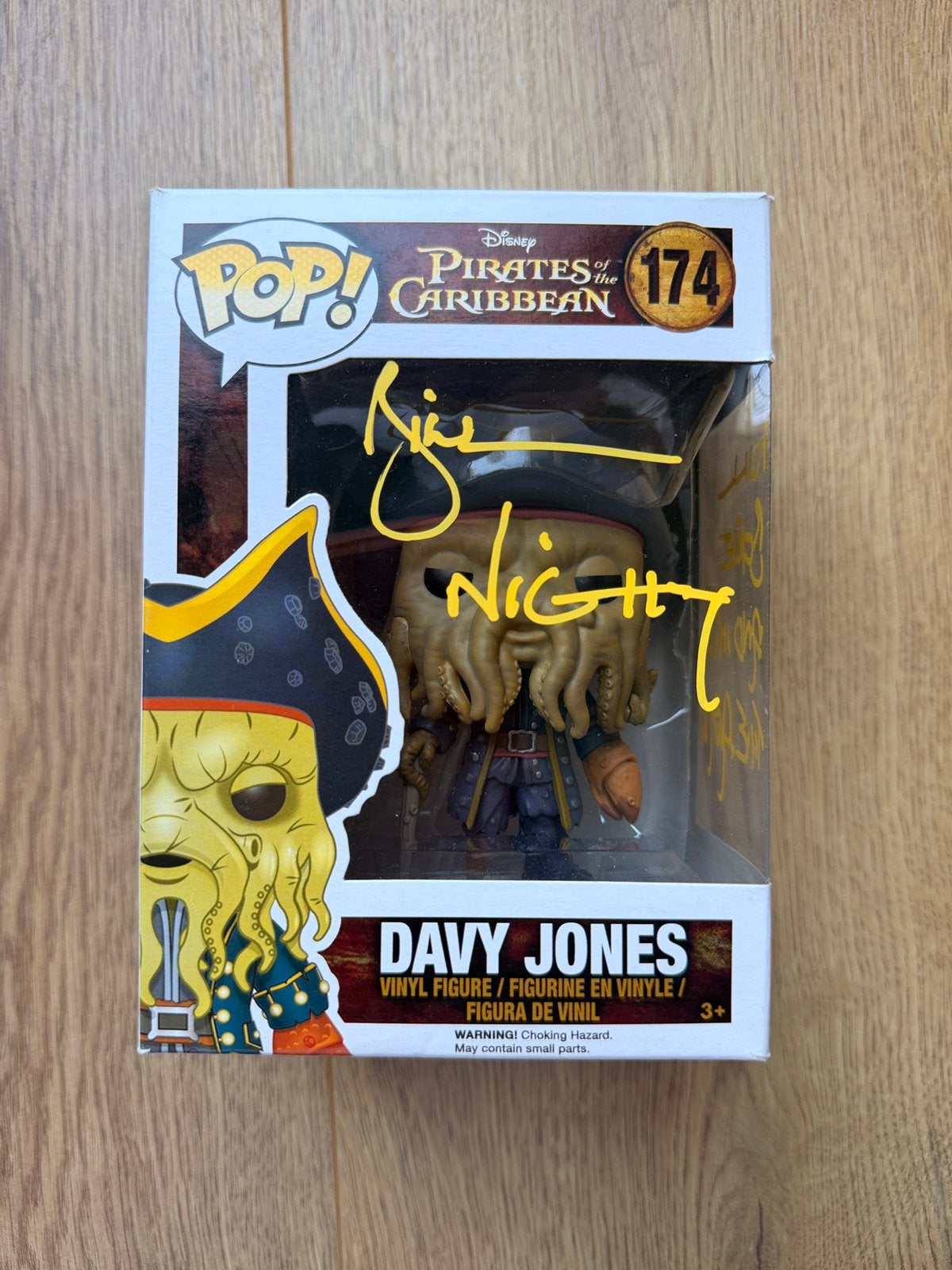 Funko pop Davy Jones pirates disney gesigneerd SIGNED, Ophalen of Verzenden, Zo goed als nieuw