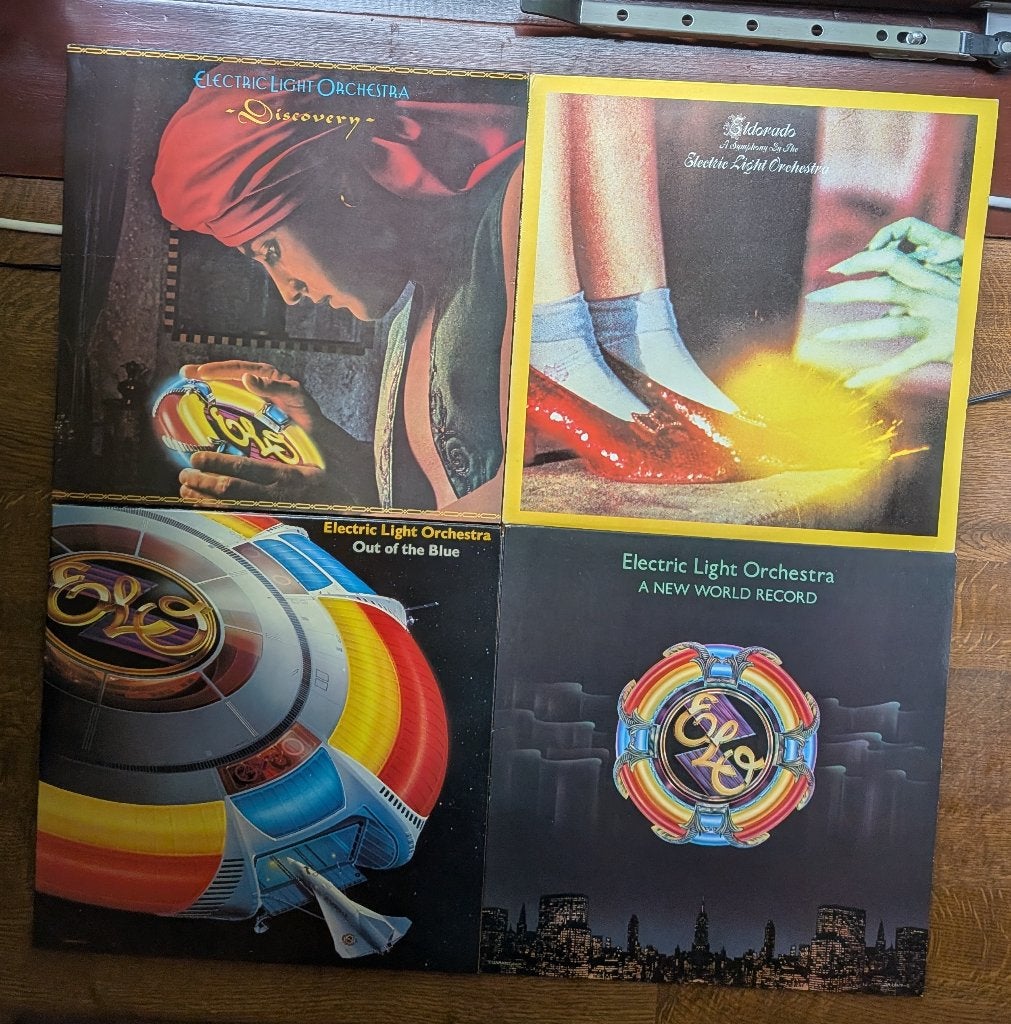 Verzameling Electric Light Orchestra ELO lp's jaren 70, Cd's en Dvd's, Vinyl | Rock, LP, Gebruikt, Ophalen of Verzenden, 12 inch