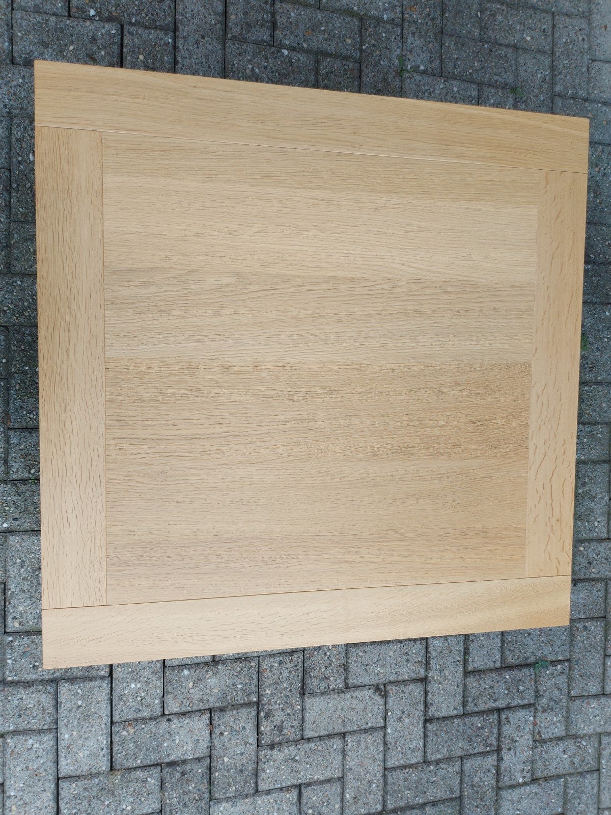 Eikenhouten salontafel Goossens Clear serie 85x85 cm, Ophalen, Gebruikt, 50 tot 100 cm, 50 tot 100 cm