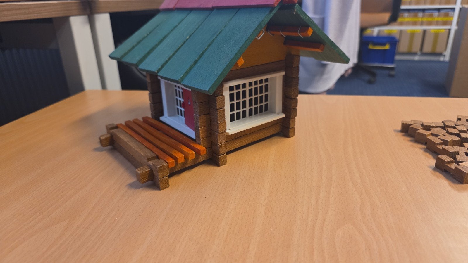 Vintage Teufel Houten Blokken Bouwset - Maison Forestière, Overige merken, Onbekend, zie verpakking voor details, Gebruikt, Teufel