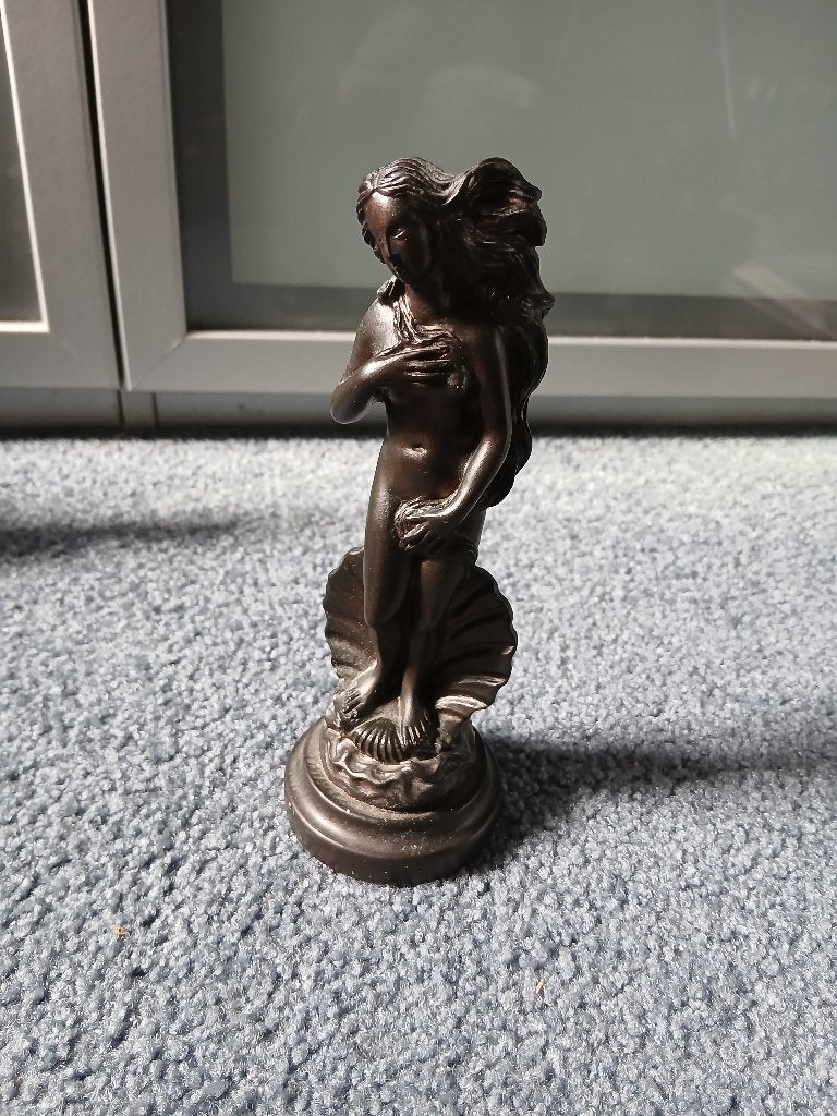 Bronzen beeldje 'De Geboorte van Venus', Ophalen, Minder dan 20 cm, Beeld, Bruin