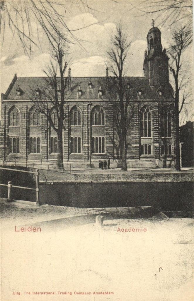 Leiden Academie - volk - ongelopen, Ophalen of Verzenden, Voor 1920, Ongelopen, Zuid-Holland