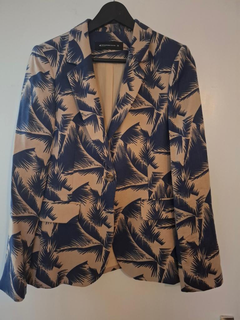 Expresso Blazer met Palmprint - Maat 38, Maat 38/40 (M), Ophalen of Verzenden, Zo goed als nieuw, Jasje