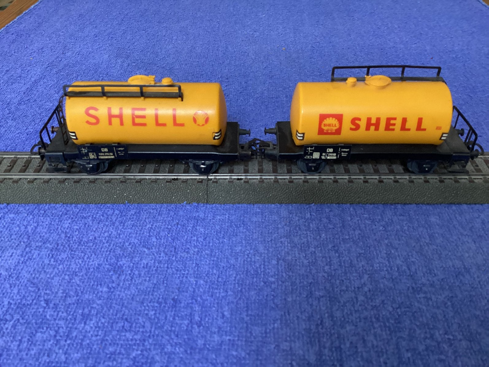 Marklin H0 4502 set van 2 Shell wagons, Wisselstroom, Gebruikt, Wagon, Ophalen of Verzenden