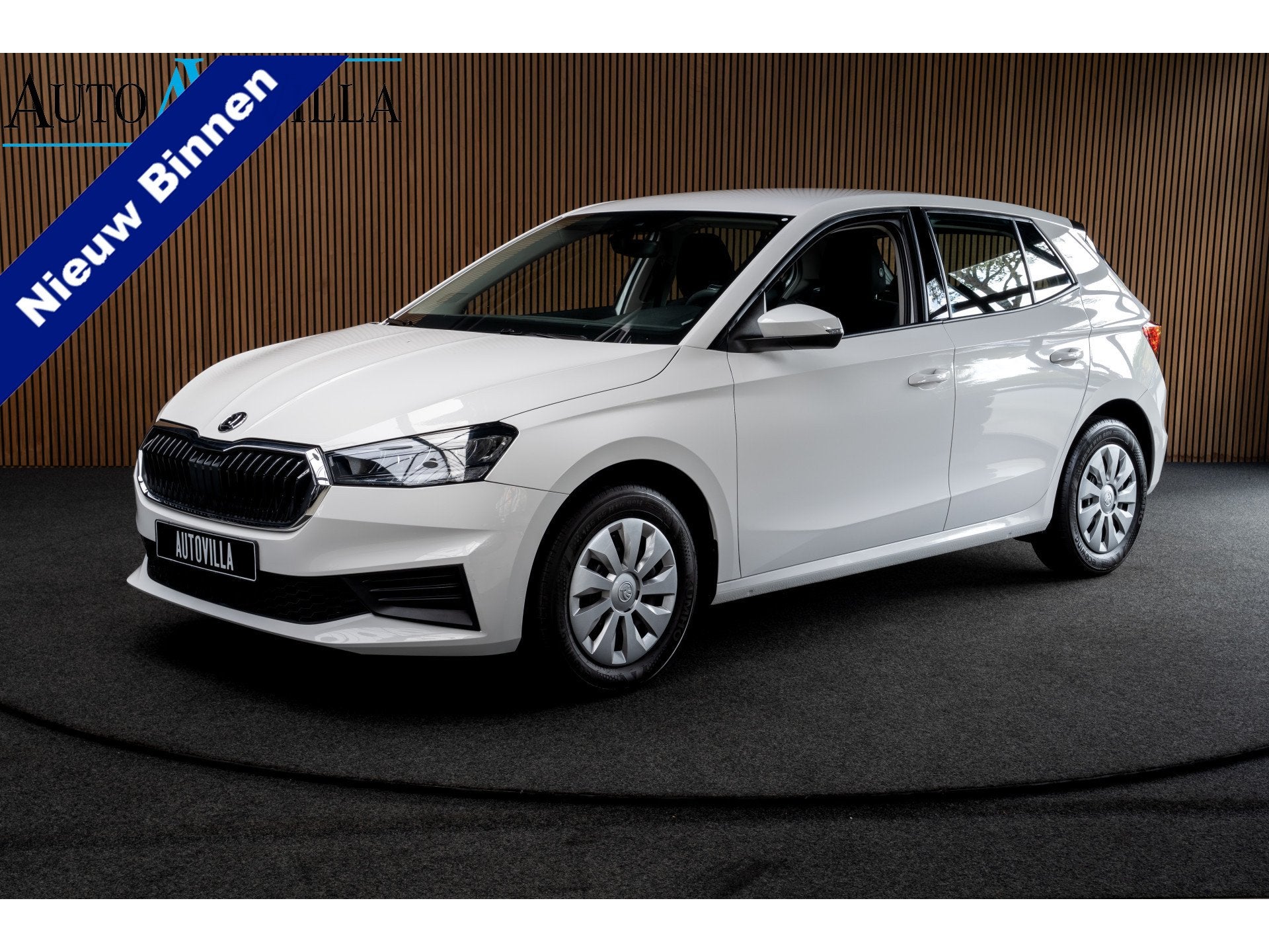 Skoda Fabia 1.0 Navi Airco Stoelverwarm. PDC Cruise Carplay, Auto's, Stof, Gebruikt, Wit, Origineel Nederlands
