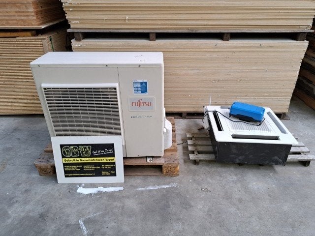 fujitsu inverter airco 8,5/10 kw, r410a, afstandsbediening, Ophalen, Minder dan 60 m³, Plafondventilator, 3 snelheden of meer