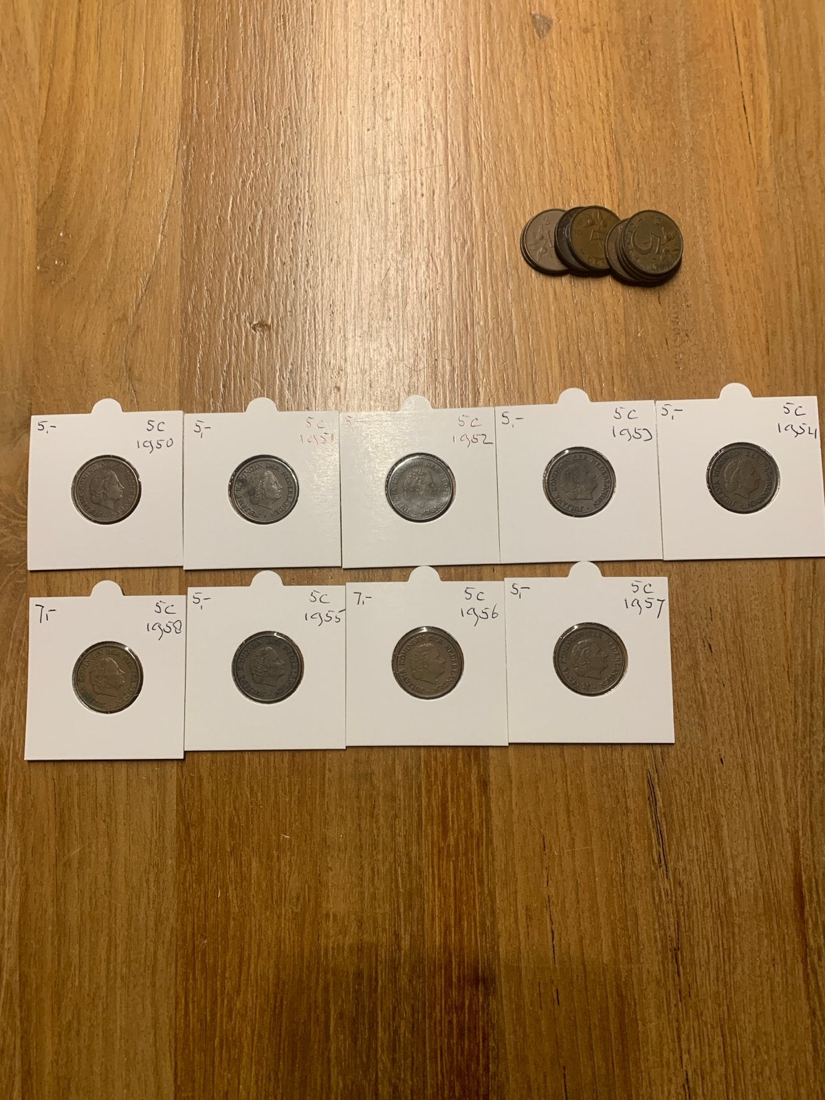 71x 5 cent munten, diverse jaren, Ophalen of Verzenden, Koningin Juliana, 5 cent, Setje